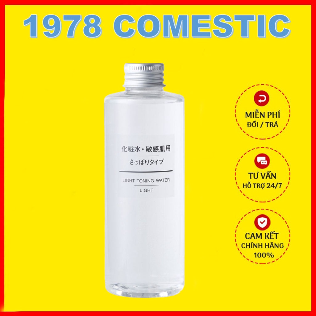 Nước hoa hồng Toner MUJI se khít lỗ chân lông 200ml Nhật