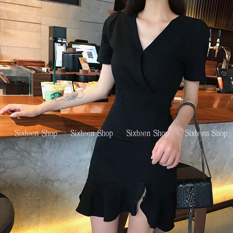 Đầm Nữ,Váy Nữ Body Dáng Ôm Chiết Eo Xẻ Tà, Đầm Thiết Kế Phong Cách Thời Thượng SIXTEEN. | BigBuy360 - bigbuy360.vn