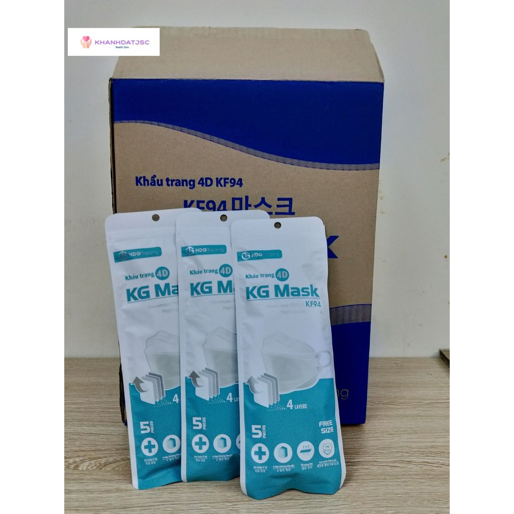 Khẩu trang 4D KG Mask chuẩn KF94 – phong cách Hàn Quốc