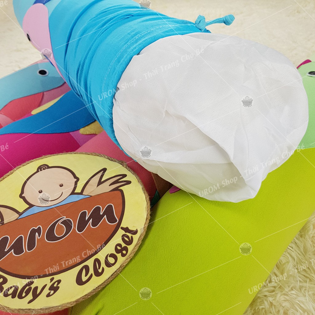 Gối ôm cho bé 70cm vải cotton họa tiết cá heo