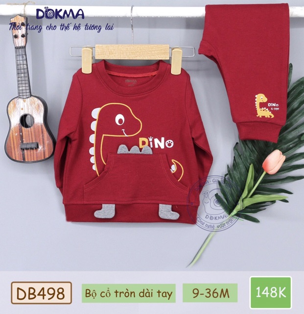 Dokma - Bộ cổ tròn da cá dài tay (9-36M) DB498