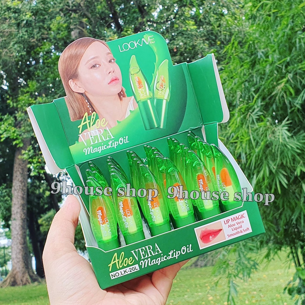 01 Son Dưỡng Môi Nha Đam LOOKAVE ALOE VERA Magic Lip Oil 3gram Thái Lan