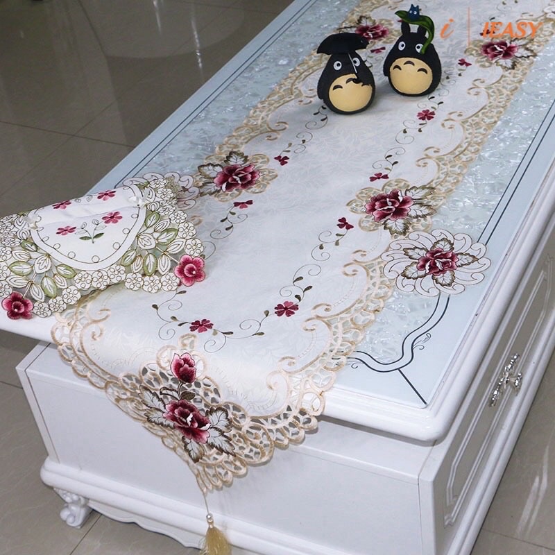 [CAO CẤP] Khăn trải bàn RUNNER VINTAGE 40x180cm nhà hàng, đám cưới, quán cafe, trải đàn piano - JACKY DECOR