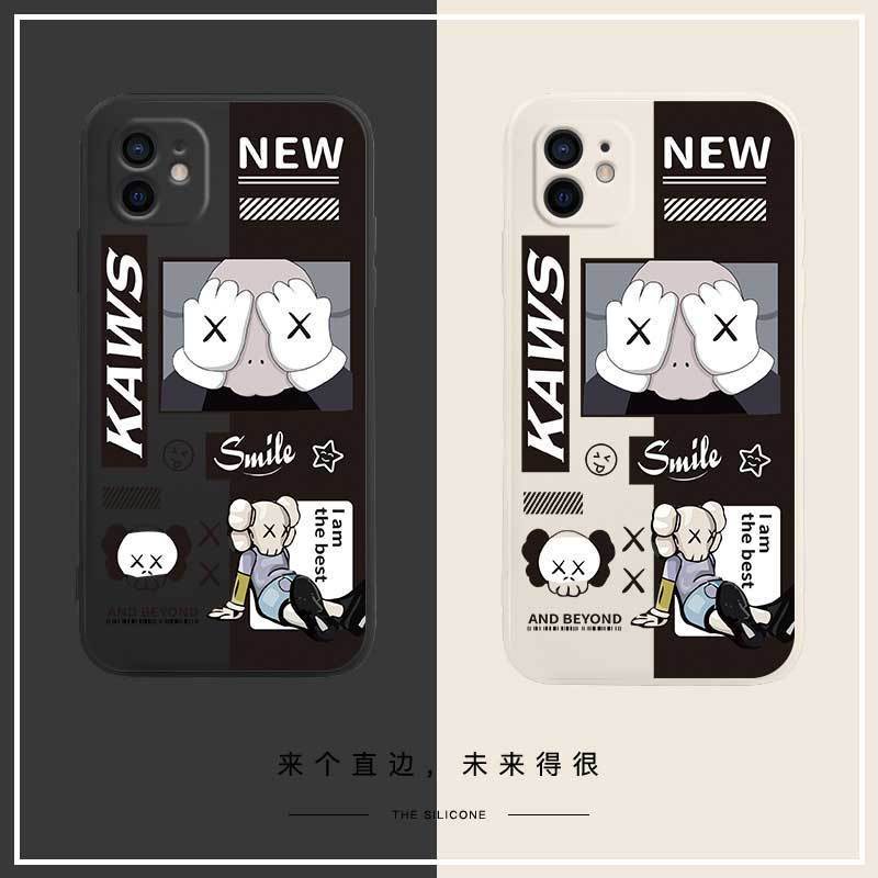 Ốp lưng silicon che camera hình Kaws cho iPhone 11 Pro max