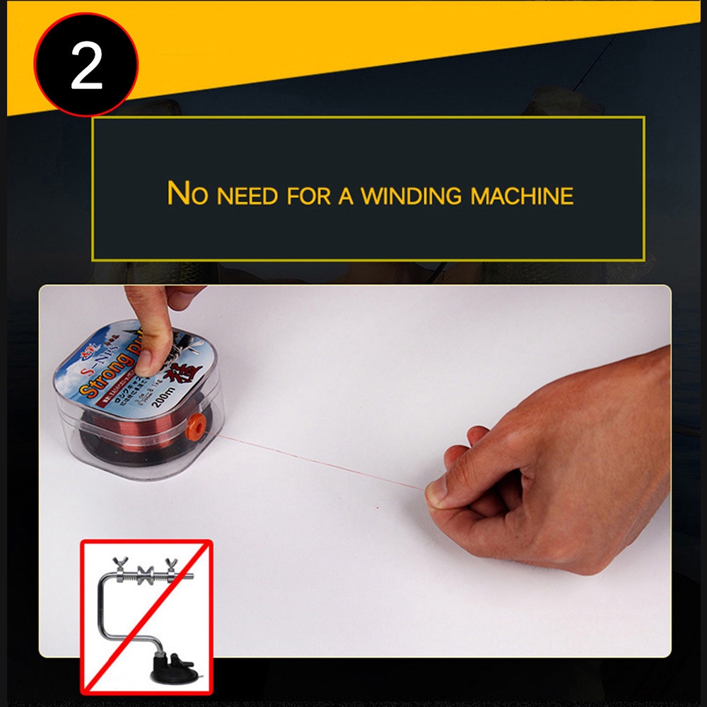 Cuộn dây câu cá sợi đơn fluorocarbon vô hình 200M