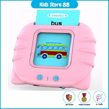 Máy đọc thẻ flashcard tiếng anh - Anh Việt 112 thẻ 224 tiếng anh -  Việt Happy world sạc cổng USB không sóng điện từ
