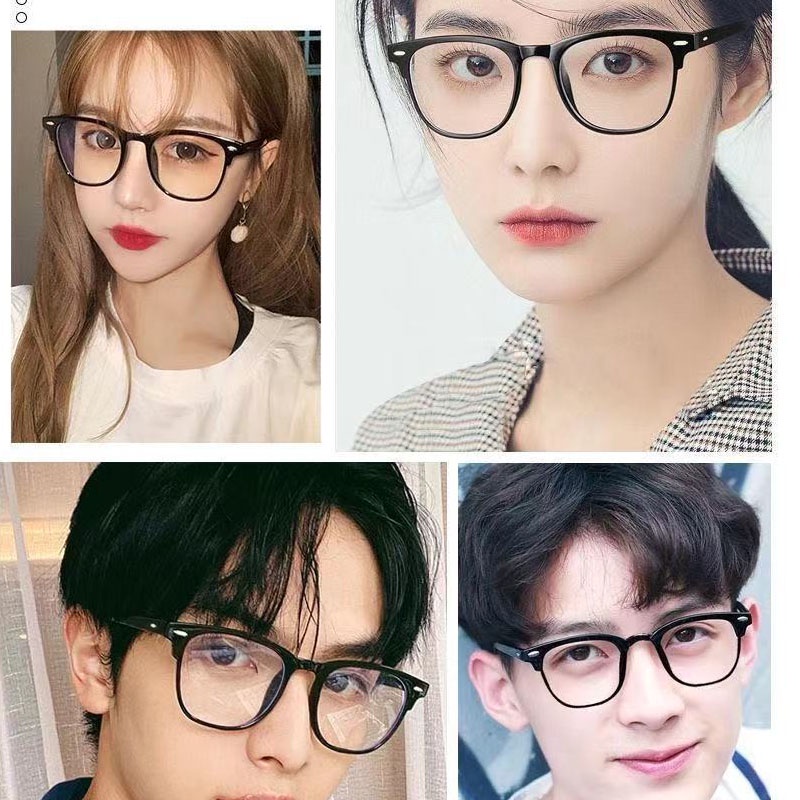 (KIQI-FASHION) COD Mắt Kính Chống Bức Xạ Tròng Trong Suốt Tròng Trong Chống Ánh Sáng Xanh Cho Nữ