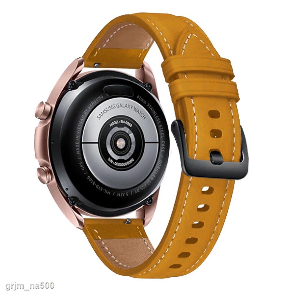 Loại Tốt Dây da 22mm thay thế dây đeo đồng hồ thông minh cho Samsung Galaxy 3 45mm / Gear S3 / Galaxy 46mm