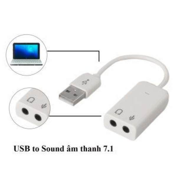 Cáp chuyển đổi Usb ra âm thanh cổng 3.5 - USB sound 7.1