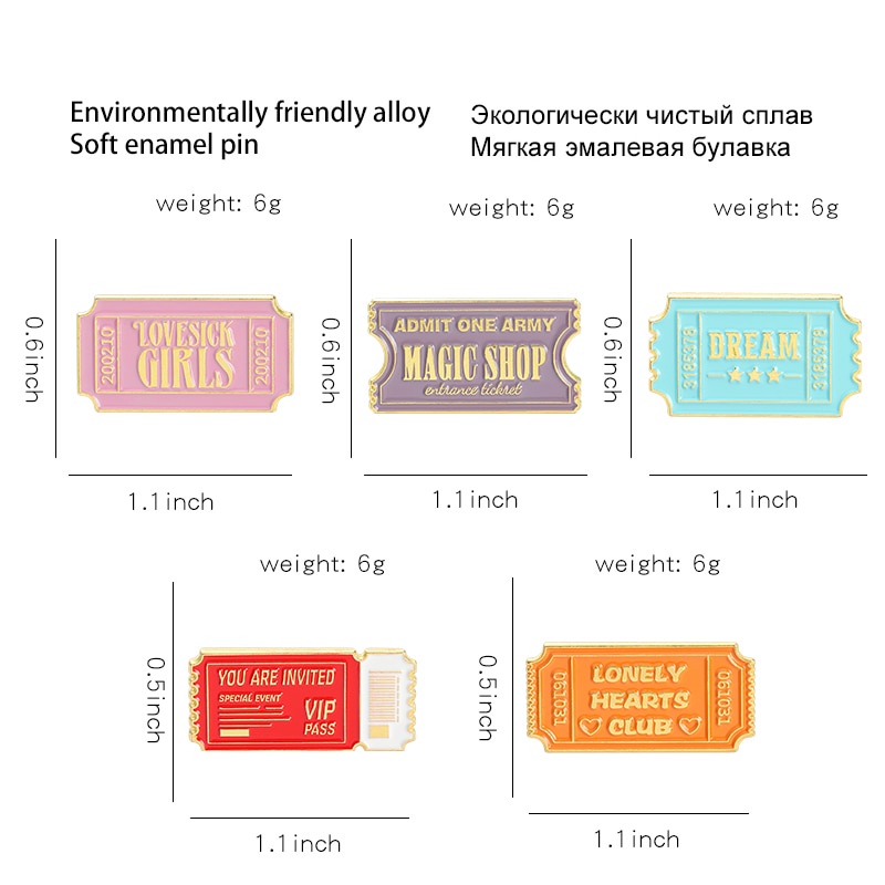 Huy hiệu cài áo tráng men hình hoạt hình vui nhộn