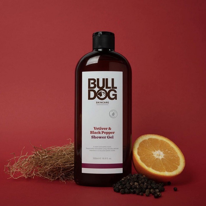 [ Chính Hãng UK ] Sữa Tắm cho nam BullDog Vetiver &amp; Black Pepper Shower Gel 500ml