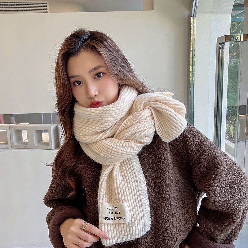 Khăn quàng cổ len mã K31 dành cho bạn trai bạn gái mùa đông ấm áp khăn lên đôi nam nữ