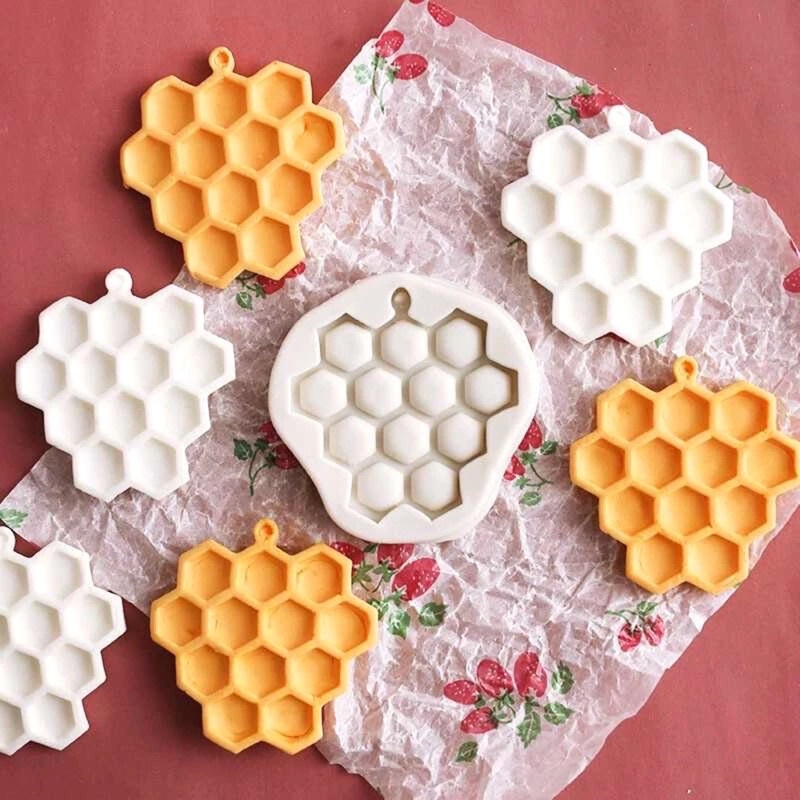 Tấm silicon tổ ong làm fondant, trang trí bánh