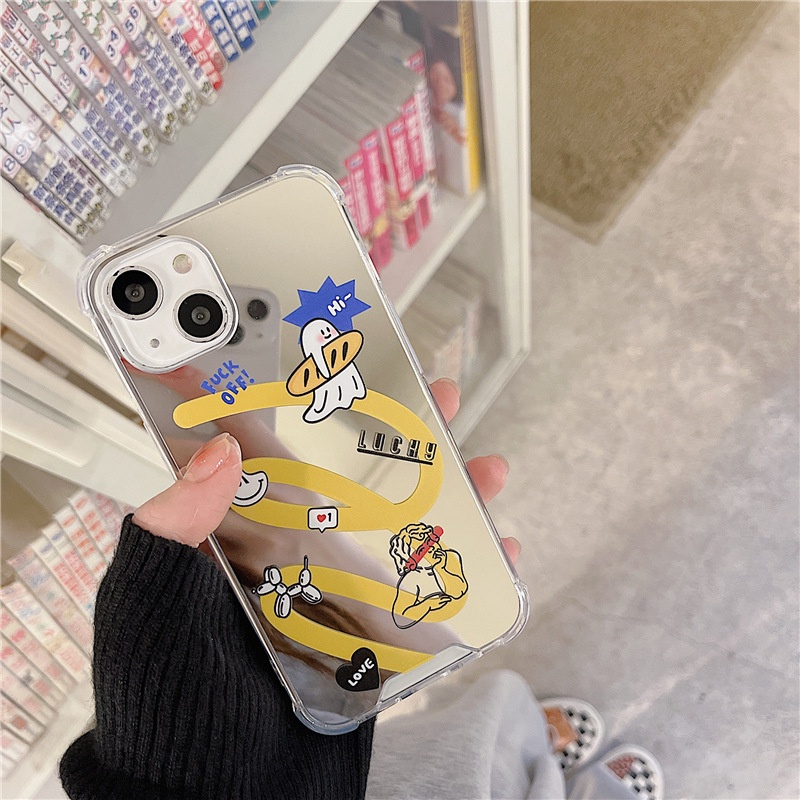 Ốp lưng iphone Ốp Điện Thoại Tráng Gương Phong Cách Cá Tính Cho Apple 13 Iphone 12Promax xr/6/7/8 Dinuo case
