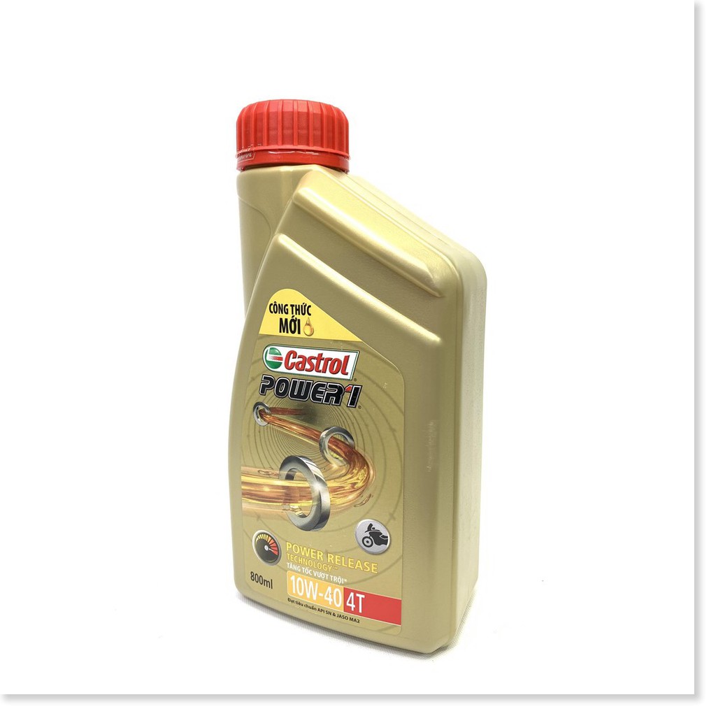 [ SỬA CHỮA LƯU ĐỘNG 24/7 HCM ] Nhớt xe số CASTROL POWER 1 4T 10W40 1L/0.8L GARA NGUYỄN LỢI