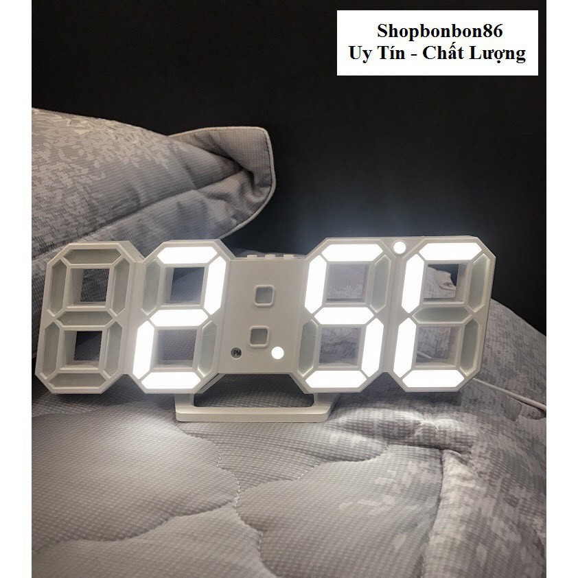 Đồng Hồ LED Treo Tường 3D [ Hàng Chính Hãng ] - Đồng hồ LED Kỹ Thuật Số phong cách Hàn Quốc dùng trang trí để bàn đẹp