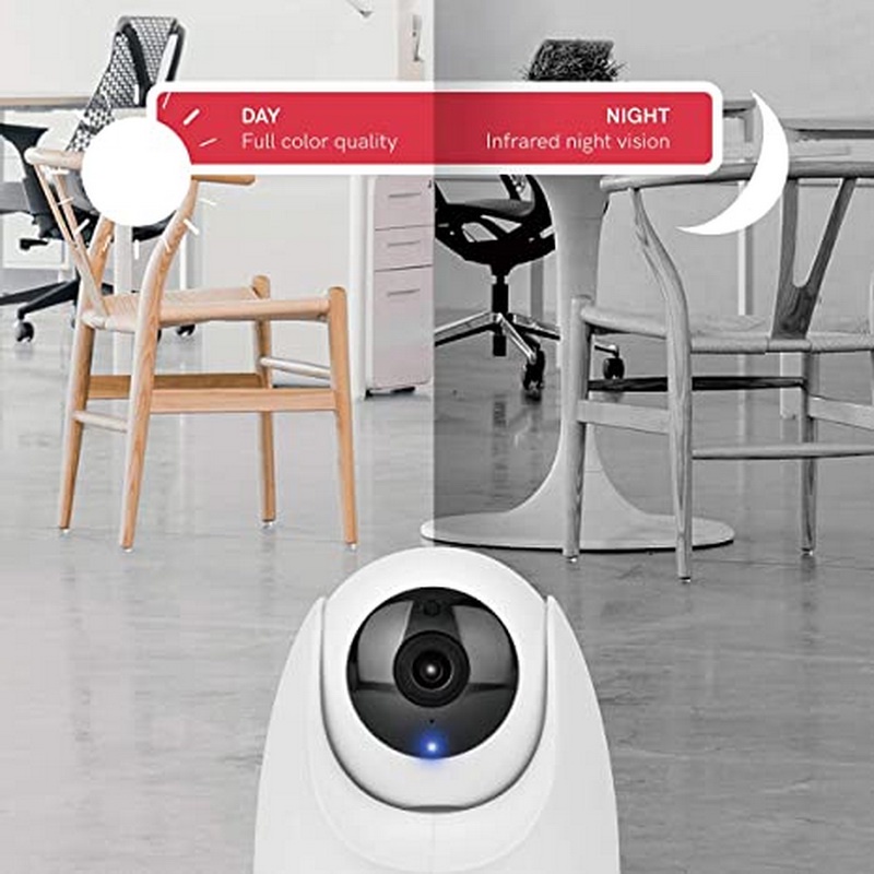 Camera an ninh WiFi không dây 360 ° HD 1080P Điều khiển từ xa tầm nhìn ban đêm với Khe cắm thẻ nhớ TF