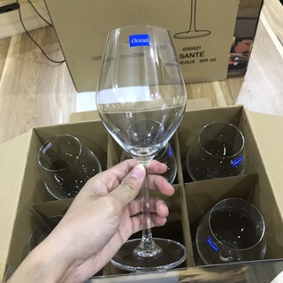Bộ 6 Ly rượu vang thủy tinh Ocean Madison Burgundy - 595ml - 15A21 (Bộ 06 ly - Hàng Nhập ThaiLand)