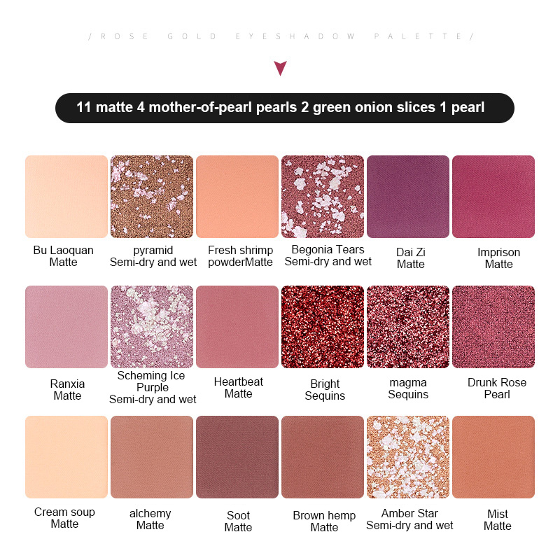 Bảng phấn mắt 18 màu lì và ánh nhũ kết hợp trang điểm kháng nước và lâu trôi
 | BigBuy360 - bigbuy360.vn