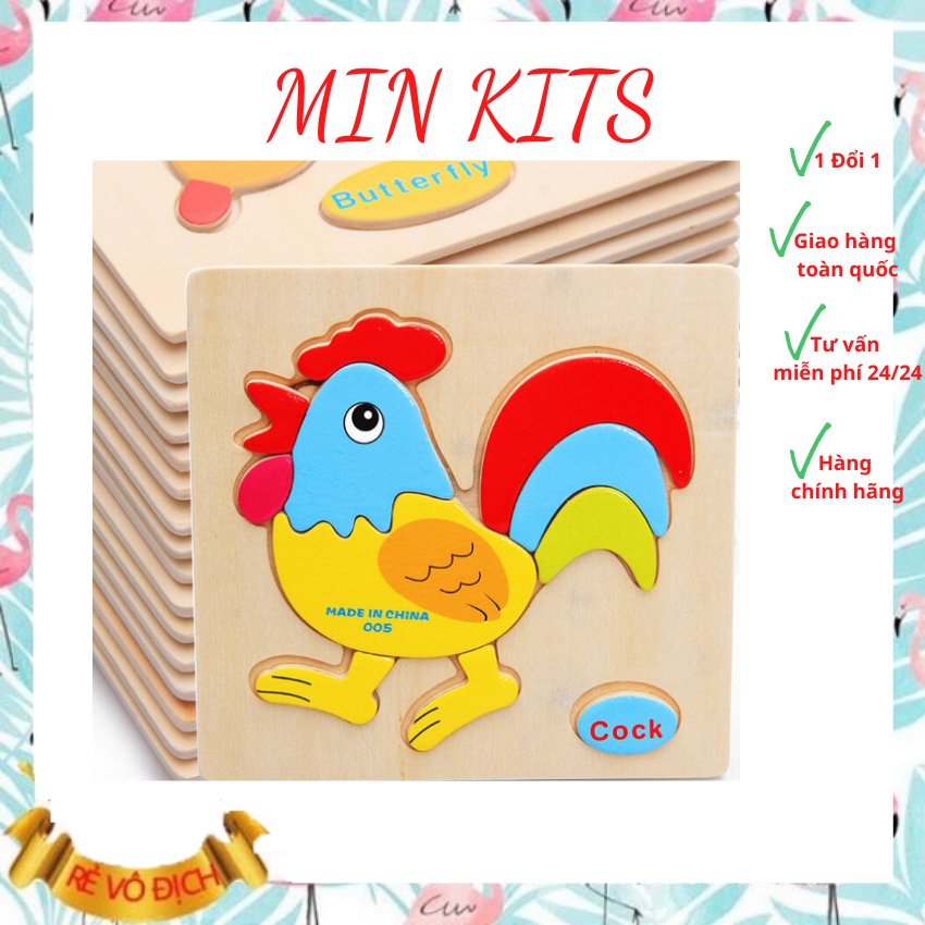 Tranh Ghép Hình 3D Nồi Bằng Gỗ Đồ Chơi Giáo Dục Sớm Thông Minh Montessori Cho Trẻ Từ 1 - 3  Tuổi MIN_KITS VD20