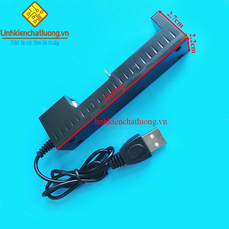 Bộ sạc 1 PIN lithium 3.7V qua cổng USB
