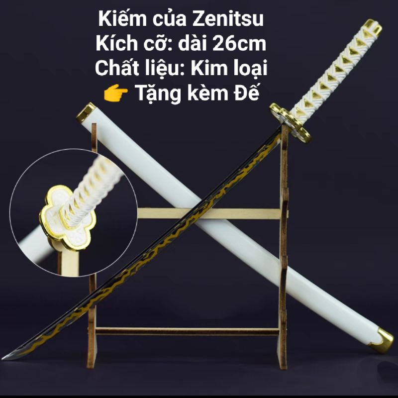 Mô hình trưng bày Kiếm Kimetsu No Yaiba Bằng Hợp Kim Không Gỉ - Zenitsu