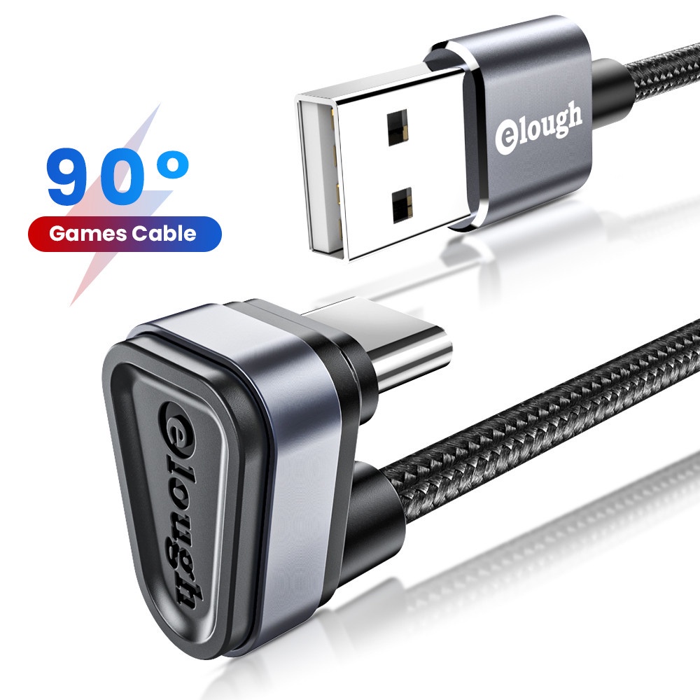 Dây Cáp Sạc USB Type C 2.4A 90 Độ Chuyên Dụng Khi Chơi Game Cho Điện Thoại