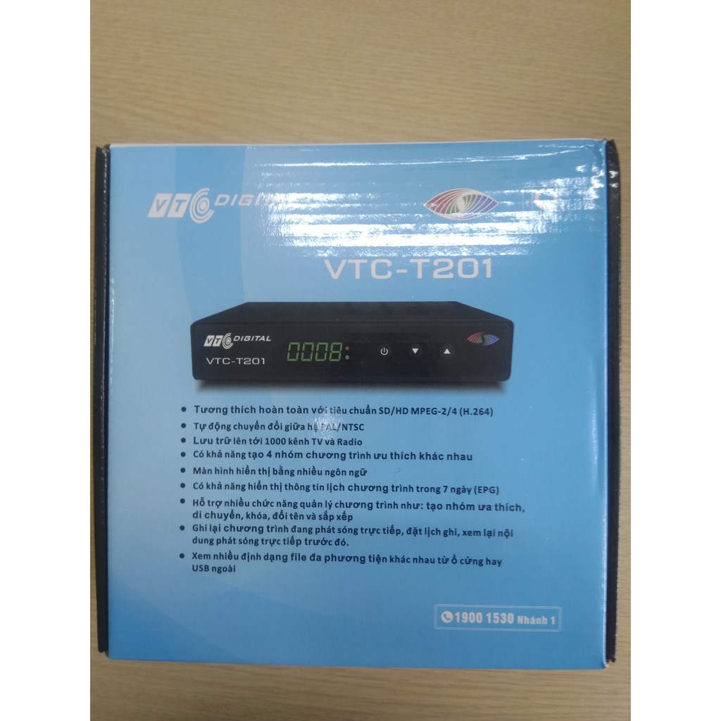 Đầu thu DVB-T2 VTC-T201, bảo hành 12t chính hãng VTC.