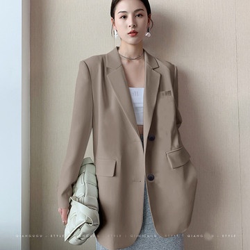 Áo khoác blazer dáng rộng thời trang mùa thu phong cách Hàn Quốc cho nữ