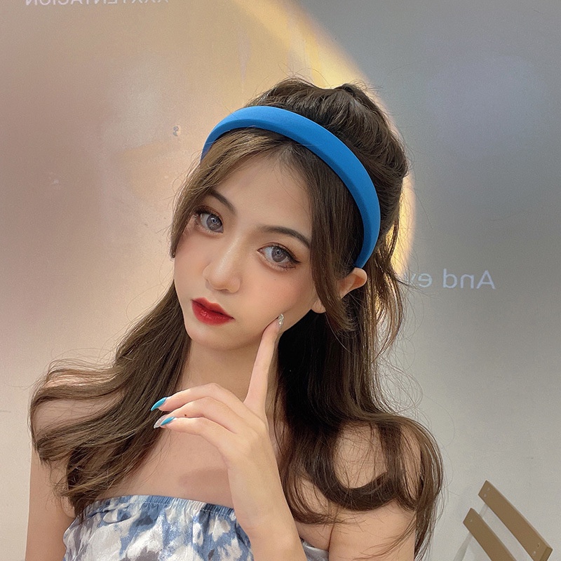 Băng Đô Cài Tóc Màu Trơn Phong Cách Hàn Quốc Dễ Thương Cho Nữ