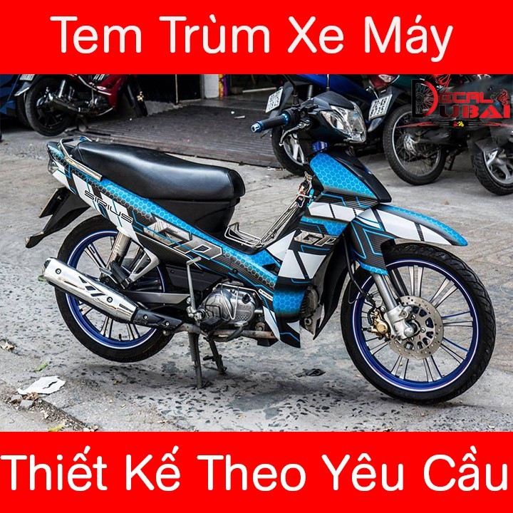 Tem Trùm Sirius Xanh Trắng GP