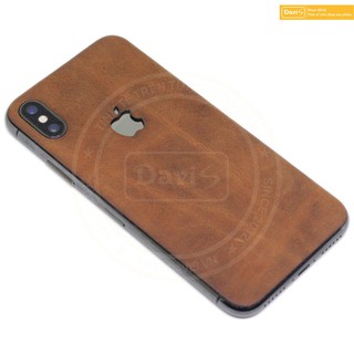 Miếng dán da bò thật 100% cho iPhone X -XS - XS max- Da thật nhập khẩu cao cấp - Davis