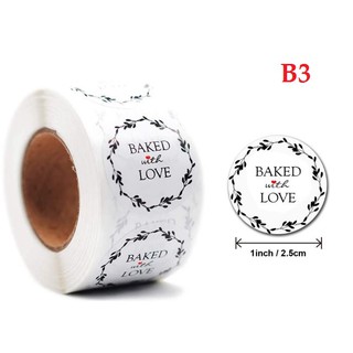 Cuộn 500 tem dán bánh handmade 2.5cm