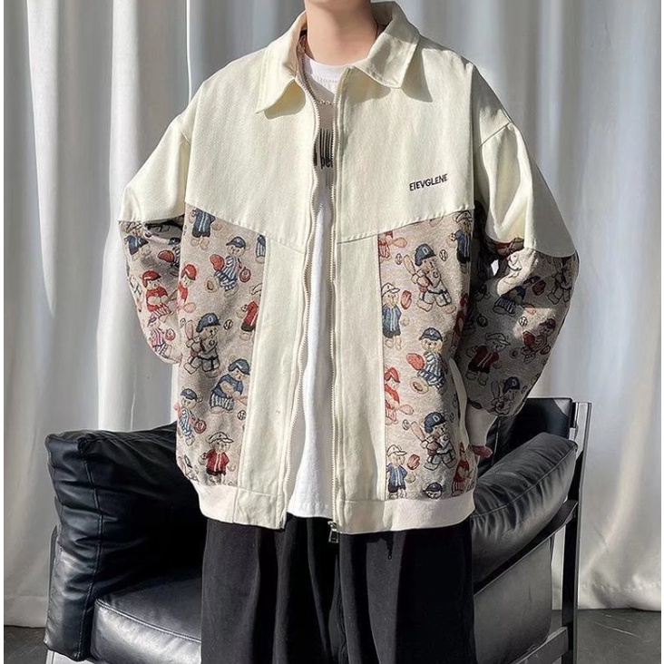 Áo Khoác Nam Dáng Rộng Thời Trang Đa Phong Cách Nữ Thường Ngày Bigsize Jacket In Phong Cách Hàn Quốc Pop Unisex Khoác ÁO KhoáC Gió ĐẹP