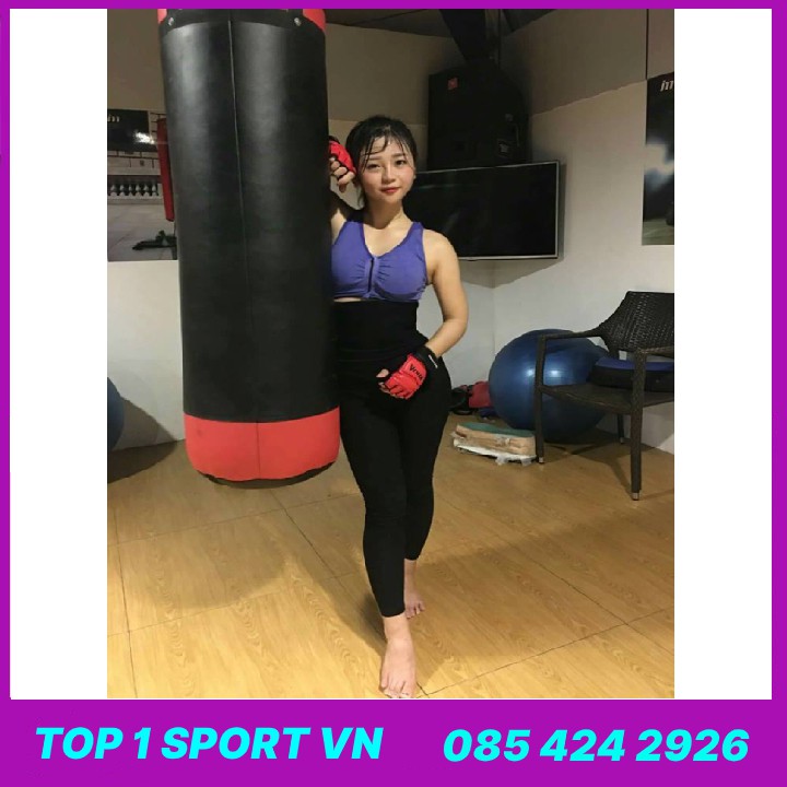 Bao cát đấm bốc boxing treo tường đã nhồi sẵn L=100CM, D=31CM, N=20KG tặng găng boxing + găng mma - Bảo hành 6 tháng