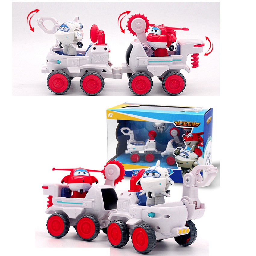 Mô hình Super wings đội bay siêu đẳng đồ chơi trẻ em bộ xe thám hiểm không gian của Astra bí ẩn và Jett tia chớp