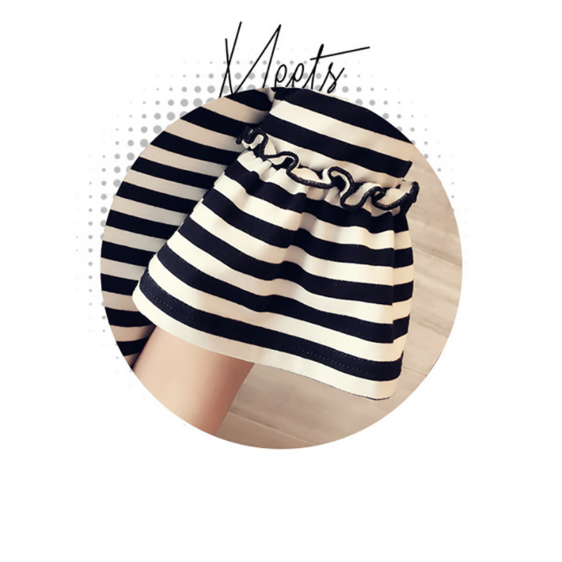 Đầm tay loe cổ tròn hoạ tiết kẻ sọc cho nữ size m-3xl