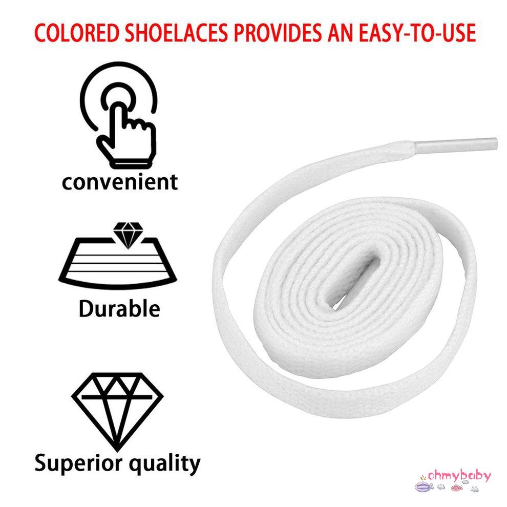 1pc Dây giày phẳng một lớp Nhiều màu Chất liệu Polyester rộng rãi Dây giày [8/12]