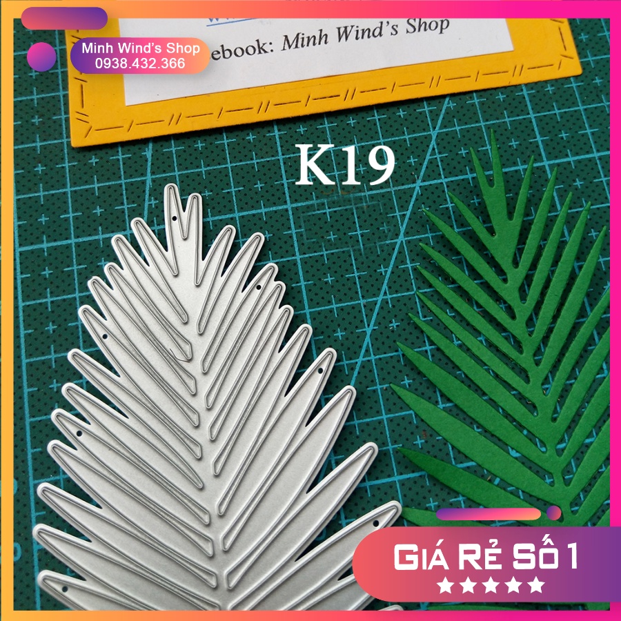 K19 - Khuôn Kim Loại Cắt Hình Lá Dừa