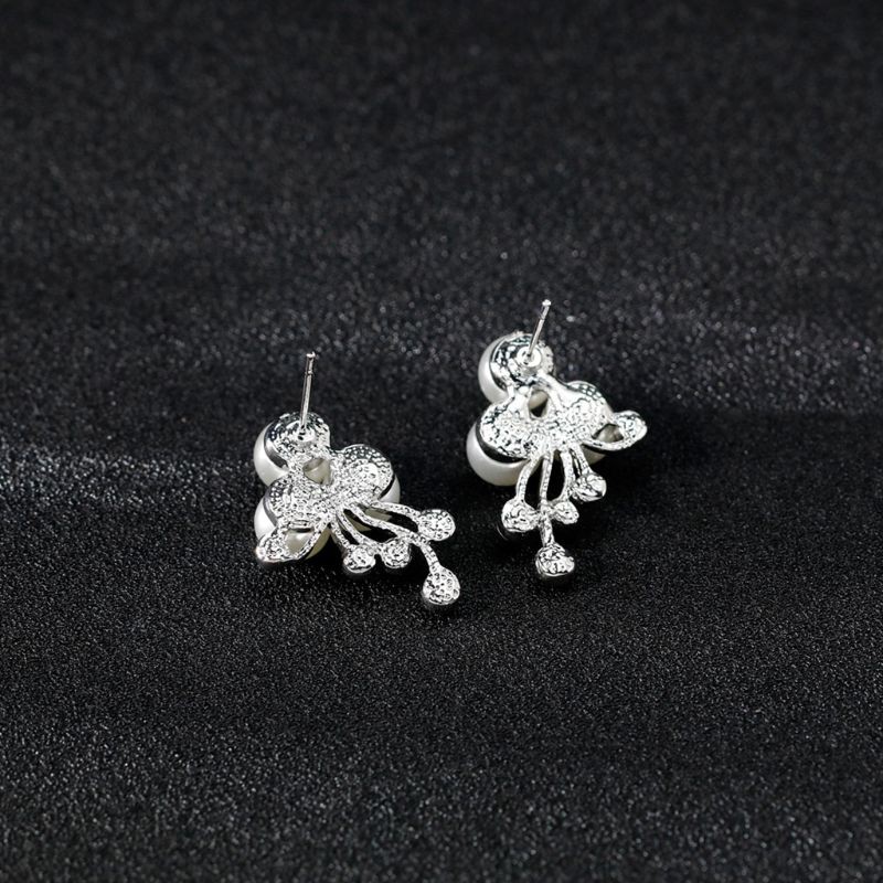 Set vòng cổ và hoa tai ngọc trai giả sang trọng cho cô dâu