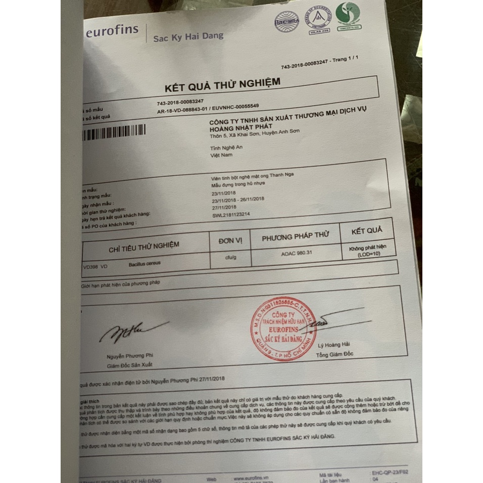 Viên tinh bột nghệ mật ong Thanh Nga, Sản Phẩm Có Chứng Nhận Đạt Chuẩn, có giấy ATTP