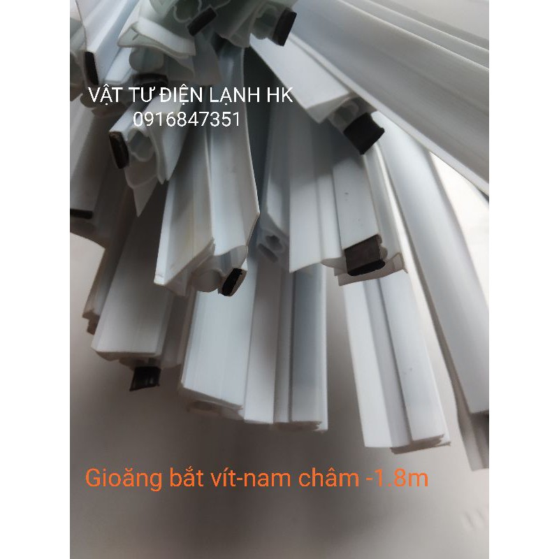 Gioăng tủ lạnh kiểu gài - bắt vít 1.8m-2m - sẵn nam châm 1m8 2m - Ron tủ - Zoăng tủ lạnh cài