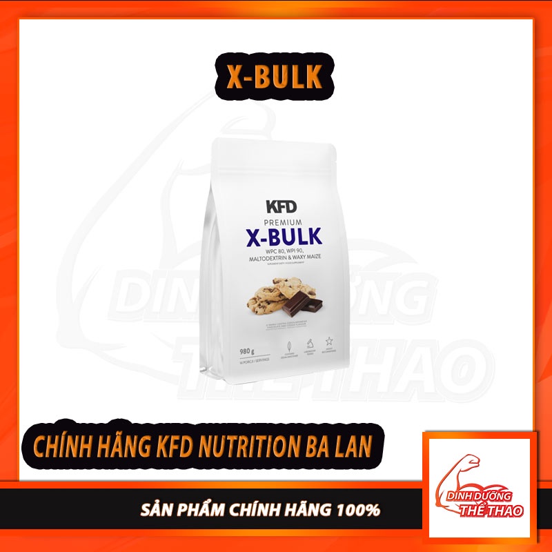 [GIÁ TỐT NHẤT] TPBS Tăng Cân Tăng Cơ KFD Premium X-Bulk Mass 980g