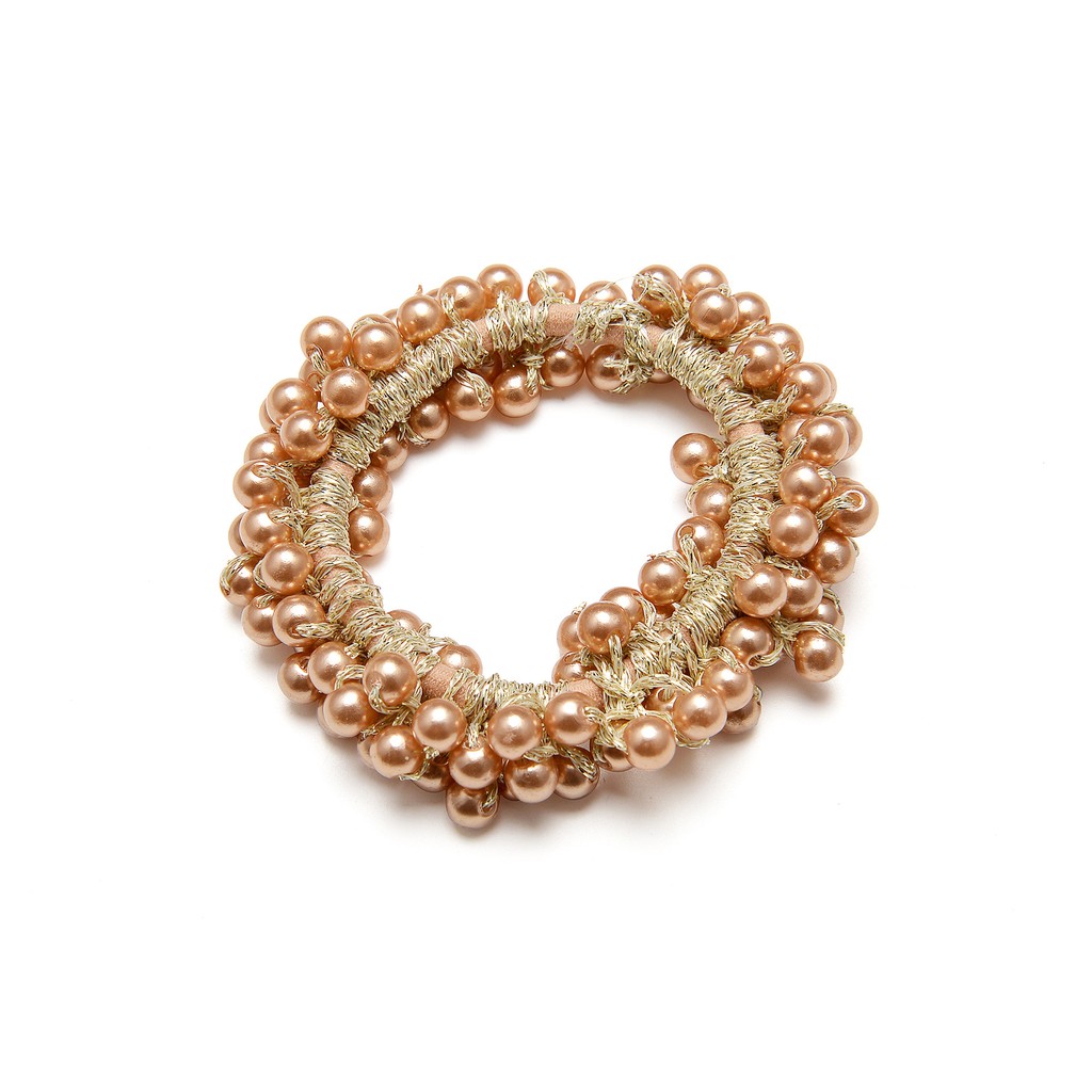 Dây Cột Tóc Nhiều Lớp Đính Ngọc Trai Xinh Xắn Kiểu Hàn Quốc