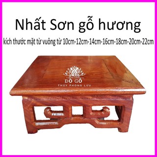 Nhất sơn vuông-đế bát hương-đôn gỗ hương