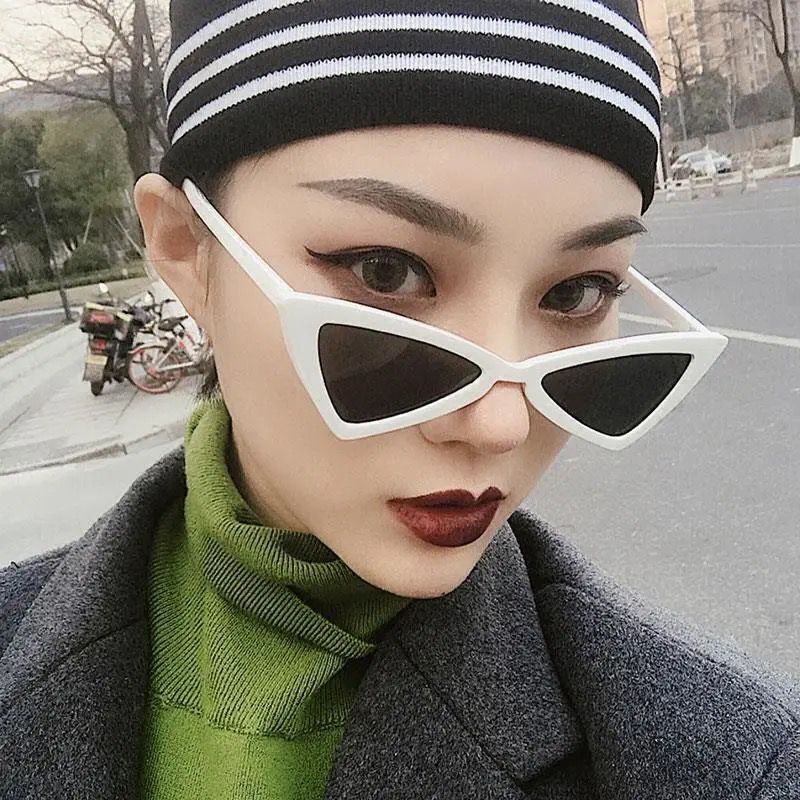 Kính Mát Gọng Mắt Mèo Phong Cách Hip hop Thời Trang Cho Nữ