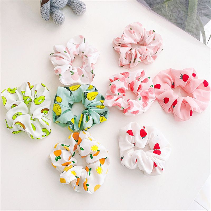 Dây cột tóc vải Scrunchies họa tiết vintage Hàn Quốc loại đẹp Tucanvas TCV38