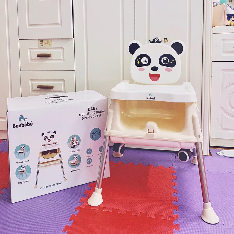 [CHÍNH HÃNG] GHẾ ĂN DẶM HÌNH GẤU (Full phụ kiện) ảnh thật BONBÉBÉ BB-12