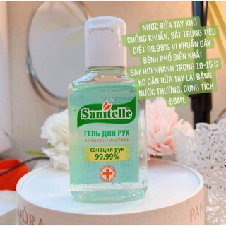 Gel rửa tay khô Sanitelle 50ml diệt khuẩn tối đa - dưỡng ẩm hiệu quả