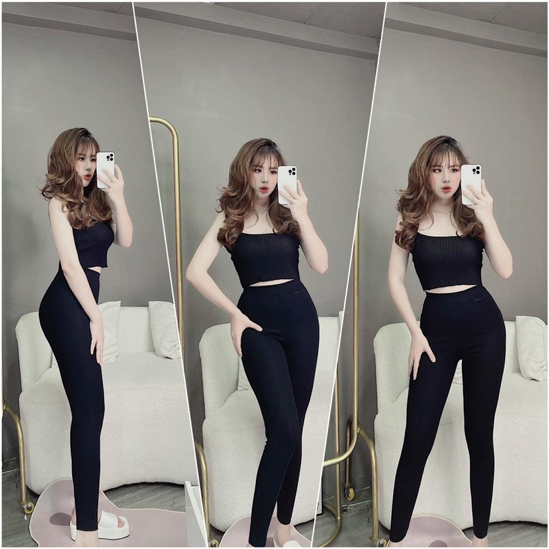 Quần legging dài gân